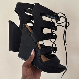 Chinese Laundry Lace-Up Wedges